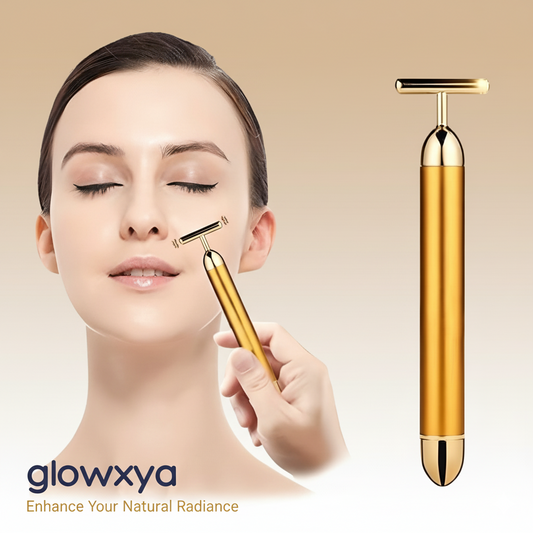 24K Gold Energy Beauty Bar Electric Facial Massage Roller